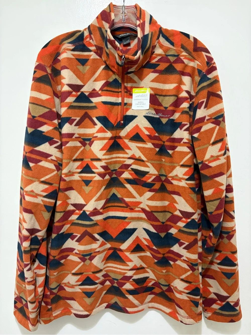 Eddie Bauer Adobe Quarter Zip Quest Polar Fleece Large NWT